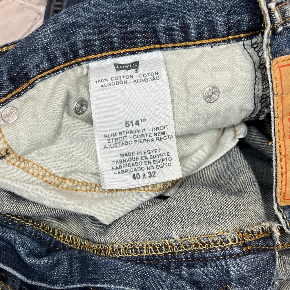 Levi's 514 Men’s Blue Denim Jeans W40xL32 | Straight Fit - Picture 2 of 5